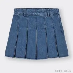 デニムプリーツスカート ミニ丈のサムネイル