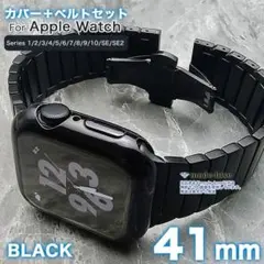 apple watch カバー 41 アップルウォッチ バンド 41mm/黒