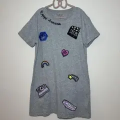 repipi armario レピピアルマリオ　半袖ワンピース グレー XS