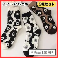 ☆大人気　靴下　レディースソックス　北欧　花柄　3足　韓国　ウニッコ　オルチャン