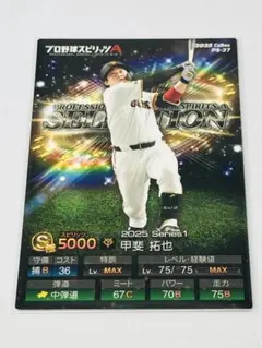 甲斐 拓也　キラカード　ポテトチップス プロ野球スピリッツＡ　プロスピチップス