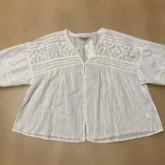 サマンサモスモス　パッチワークレースブラウス