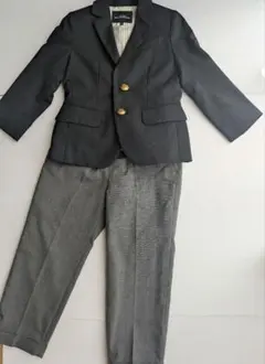 【入学式・卒園式】キッズスーツ上下 105/115 ネイビー グリーンレーベル