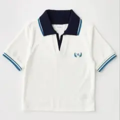 マウジー DOUBLE COLLAR PILE SKIPPER Tシャツ 白のサムネイル