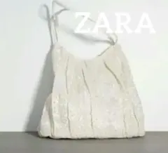 ZARA　ファブリックバケットバッグ定価6900円　色褪せありのサムネイル