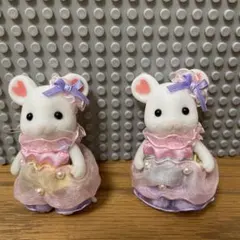 シルバニア どきどきフレンズ ゆめいろマリン マシュマロねずみ　2体