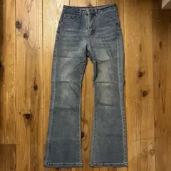 y2kブルーデニム ブーツカットパンツ