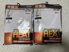 メンズ　ヒートインナー　9分袖　Vネック