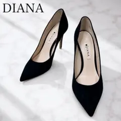 美品 DIANA パンプス ネイビー スエード ポインテッドトゥ ハイヒールのサムネイル