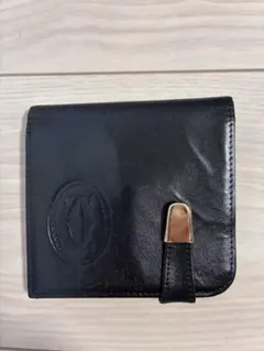 【訳あり】Cartier カルティエ マストライン 二つ折り財布 ブラックのサムネイル