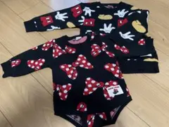 ミニーマウスロンパース 70 ミッキーニット100