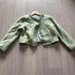 SNIDEL グリーン クロップドセーター