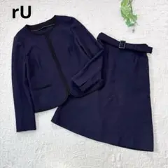 新品＊マルイrU＊ノーカラージャケット　Aラインスカート　セットアップ　M