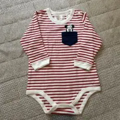 ミニー・マウス ストライプロンパース　80サイズ