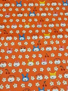オーダー承り中です。ラミネート うさねこ マスタード クリーム ネコ柄