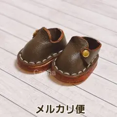 【ドール用 レザーシューズ モカブラウン】オビツ11 ねんどろいど ピコドー9