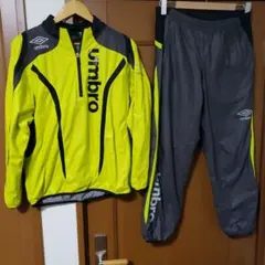 アンブロ　プロトレーニング　セットアップ　M　黄色　グレー　DESCENTE