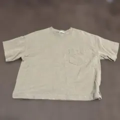 GU ベージュ ポケット付き Tシャツ