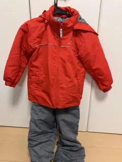 110サイズ♡男女兼用スキーウェア上下セット⛄️ 赤×グレー