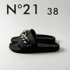 ヌメロヴェントゥーノ N°21 サンダル チェーン 38 ブラック