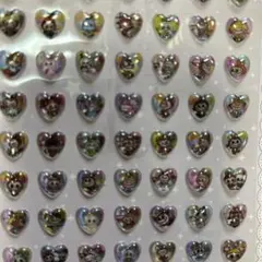 ハート型キャラクターシール