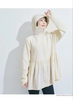 coca UVカットギャザーパーカー M