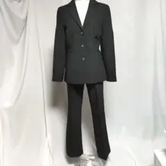 黒 ストライプ パンツスーツ 上下