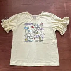 マザウェイズ　半袖Tシャツ イエロー フリル袖のサムネイル