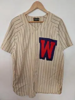 50s vintage ベースボールシャツ ウール フェルト4段ビックサイズ