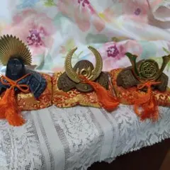 武将の兜 ミニチュア 置物セット