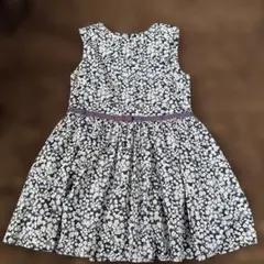 BeBe ノースリーブドレス ワンピース 140 リバティ　花柄　ブルー　青