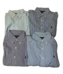 90's Ralph Lauren 長袖 ボタンダウンシャツ4枚セット