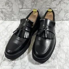 【美品】フレッドペリー×ジョージコックス タッセルローファー 黒 US9 厚底のサムネイル