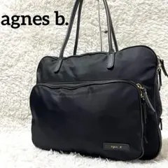 ✨美品✨アニエスベー トートバッグ 2層式 A4収納 肩掛け ブラック