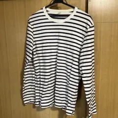 ユニクロ　ボーダー　長袖シャツ