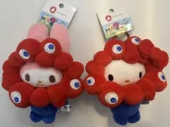 ミャクミャク マイメロディ キティ セット なりきりぬいぐるみBC カラビナ付き