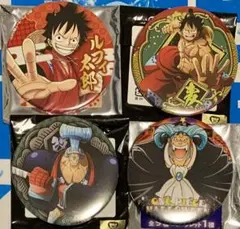 ワンピース 輩缶バッジ　ワノ国　東京タワー　ハロウィン　ルフィ　フランキー
