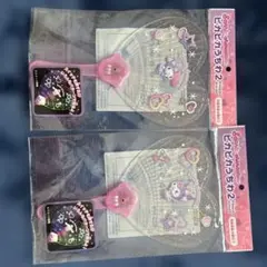 キャラクターうちわ 2枚セット ピンク