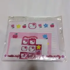 【中古品】Hello Kitty レターセット ポーチ付き 1995年製　レトロ