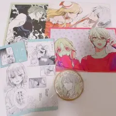 【未使用】家逃げ　色紙　缶バッジ　エル　ジゼル 未使用】家逃げ 色紙 缶バッジ エル ジゼル