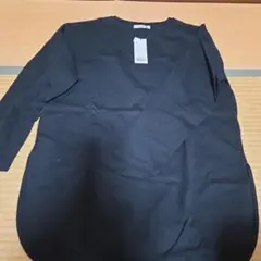 ブラック 長袖 トップス チュニック　プルオーバー　新品未使用タグ付き