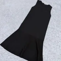 人気 マーメイド ニット ワンピース　ジャンパー ドレス 黒 ブラック GU