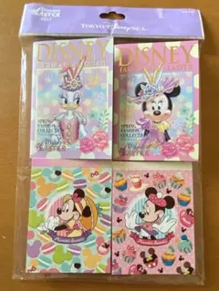 ディズニーリゾート　ミニーメモ帳　4個セットで