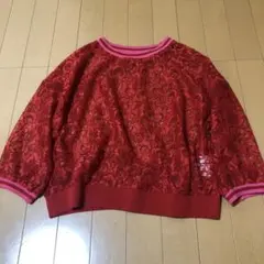 レディース　レーストップス　着丈　約４８センチ　身幅　約５０センチ