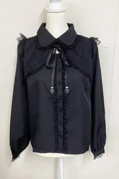 MARS レース付きボレロ風ブラウス ブラック