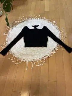 ＧＲＬ★ブラックニット 長袖 襟付き