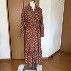 AS KNOW AS PINKY⭐︎茶小花柄ワンピース⭐︎フリー