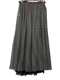 希少　ヴィンテージ　レトロ　花柄　プリーツスカート　フレア　プリーツ