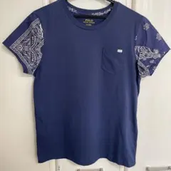POLO RALPH LAUREN バンダナ半袖Tシャツ M ネイビー