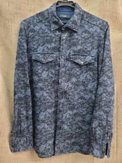 DIESEL 青系柄 長袖シャツ